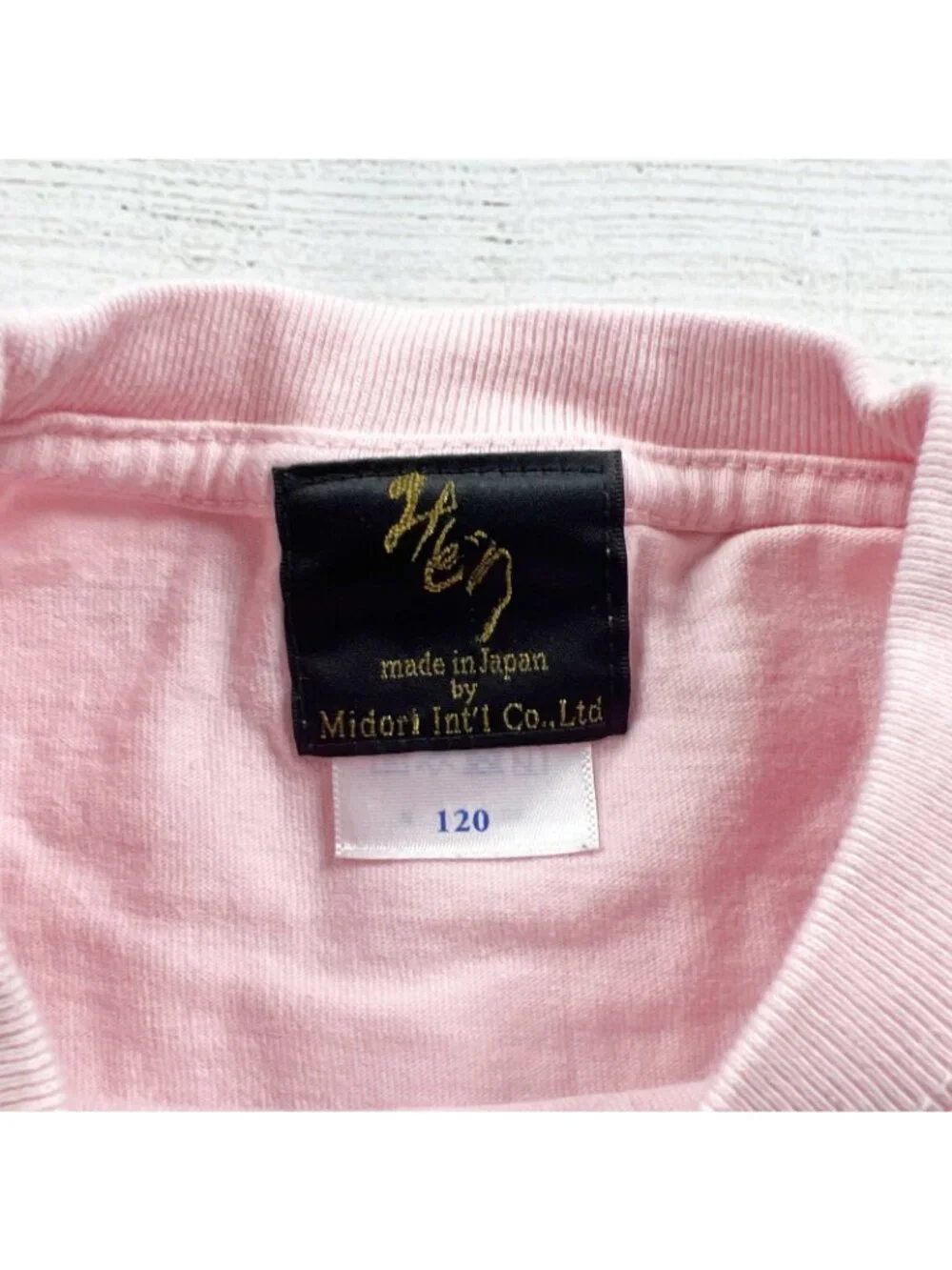 Hey Midori Japan Girls Pink Graphic Tee Short Sleeve 6-7 - Picture 2 of 3